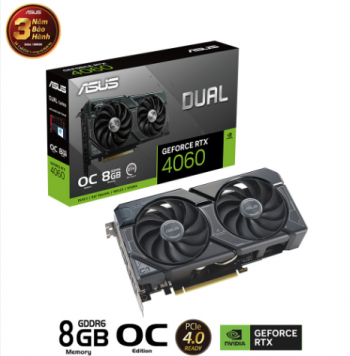 Card Asus DUAL RTX 4060-O8G Màu Đen