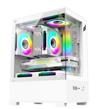 VỎ CASE EDRA ECS1303 MATX ( NO FAN ) Trắng