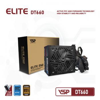 Nguồn ELITE DT660 (650W / 85% Efficiency / Active PFC / Tụ Nhật)